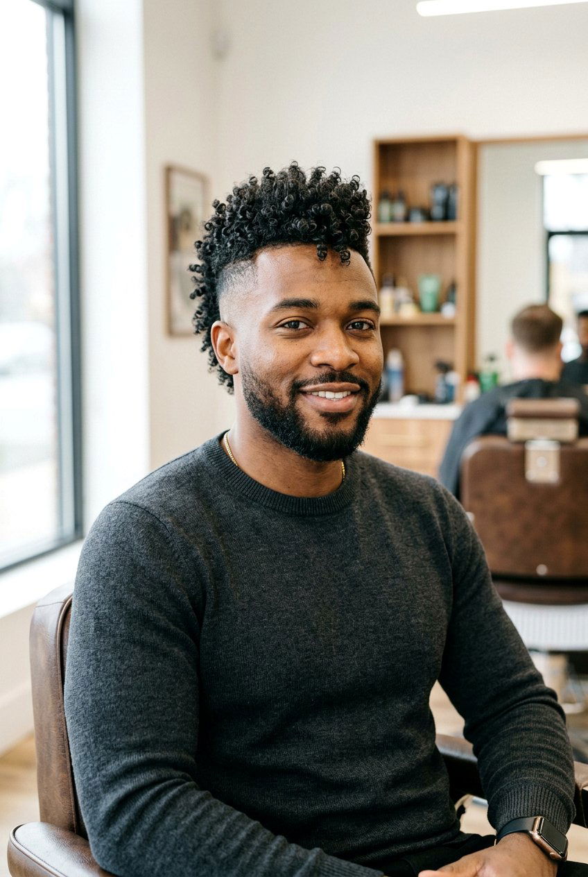 Curly Taper Faux Hawk - 20 men curly taper for business casual - 20 men curly taper for business casual