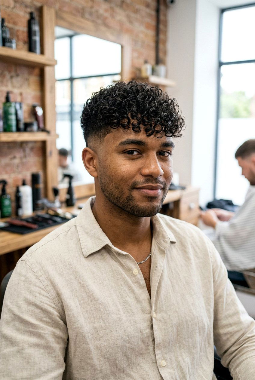 Curly Taper Textured Crop - 20 men curly taper for business casual - 20 men curly taper for business casual