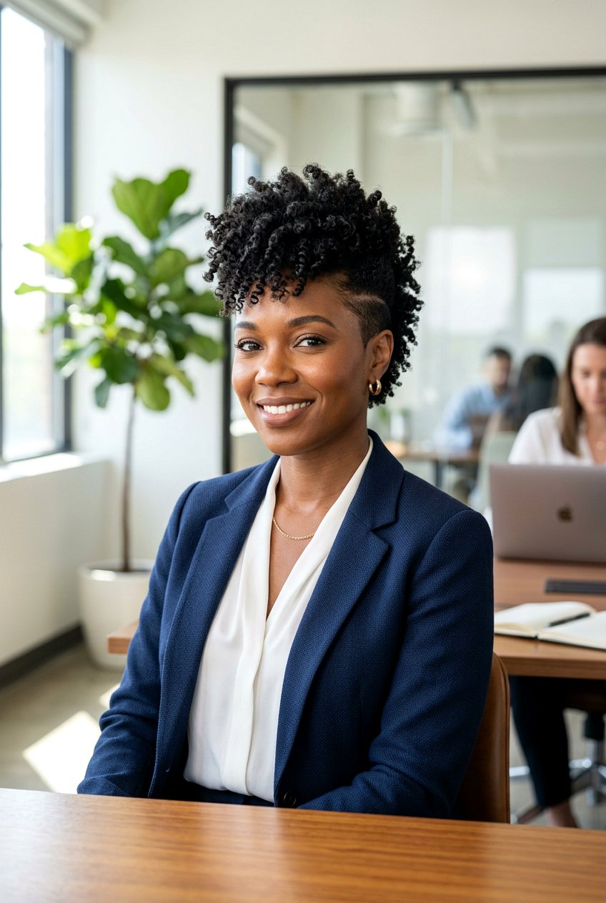 Curly Tapered Faux Hawk - 20 black women curly tapered cut ideas - 20 black women curly tapered cut ideas