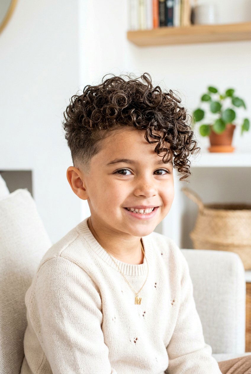 Curly Tapered Pixie - 20 curly haircut for little girls - 20 curly haircut for little girls