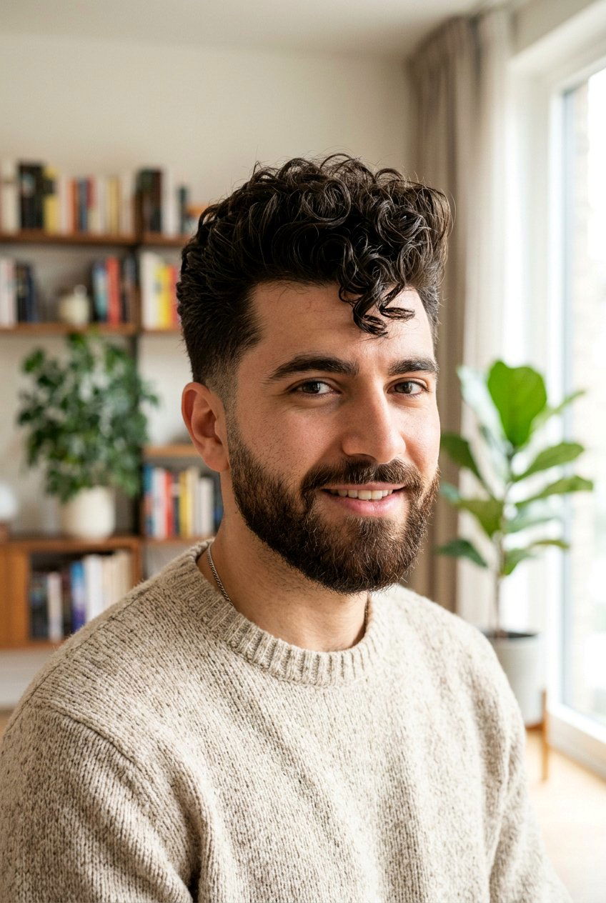 Curly Textured Quiff Men - 20 textured quiff for thick hair men - 20 textured quiff for thick hair men