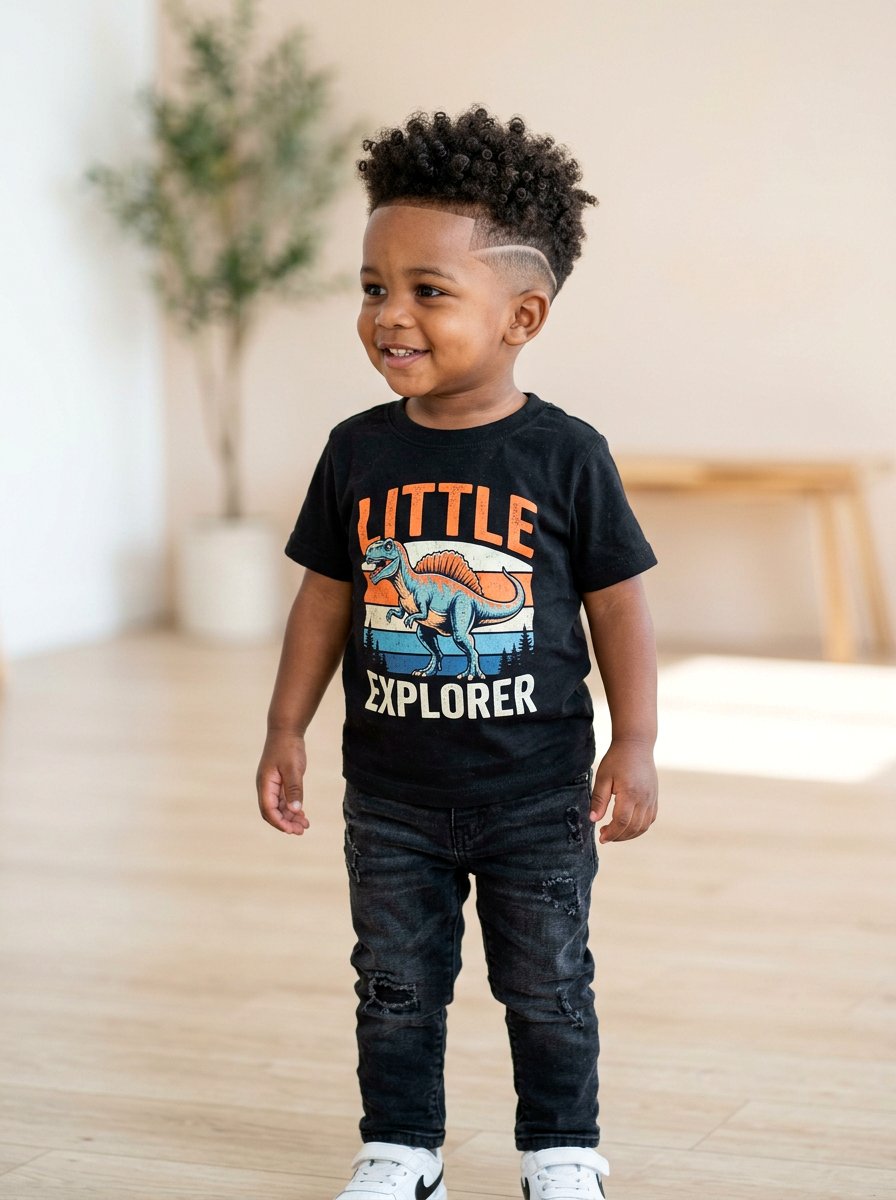 Curly Top Fade With Line Design - 20 toddler curly fade haircut - 20 toddler curly fade haircut