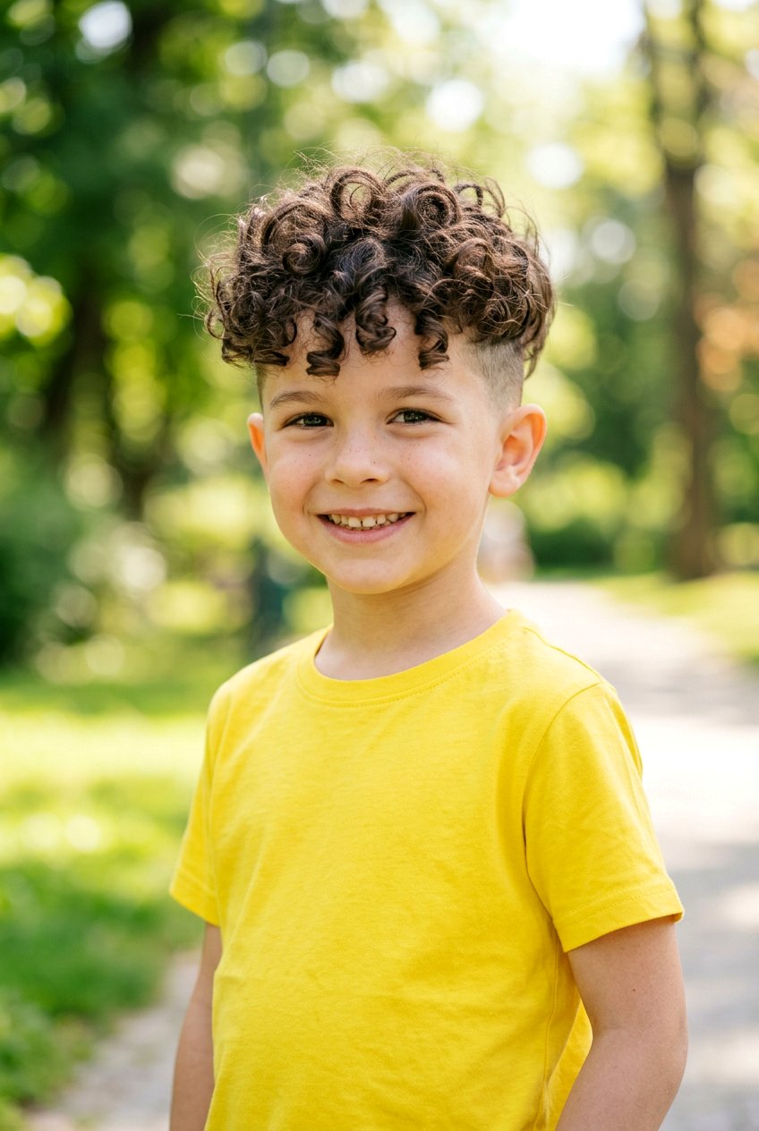 Curly Top Undercut - 20 little boy long top short sides haircut - 20 little boy long top short sides haircut
