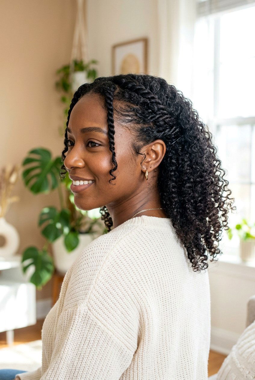 Curly Twist Back Refresh - 20 curly refresh hairstyles - 20 curly refresh hairstyles