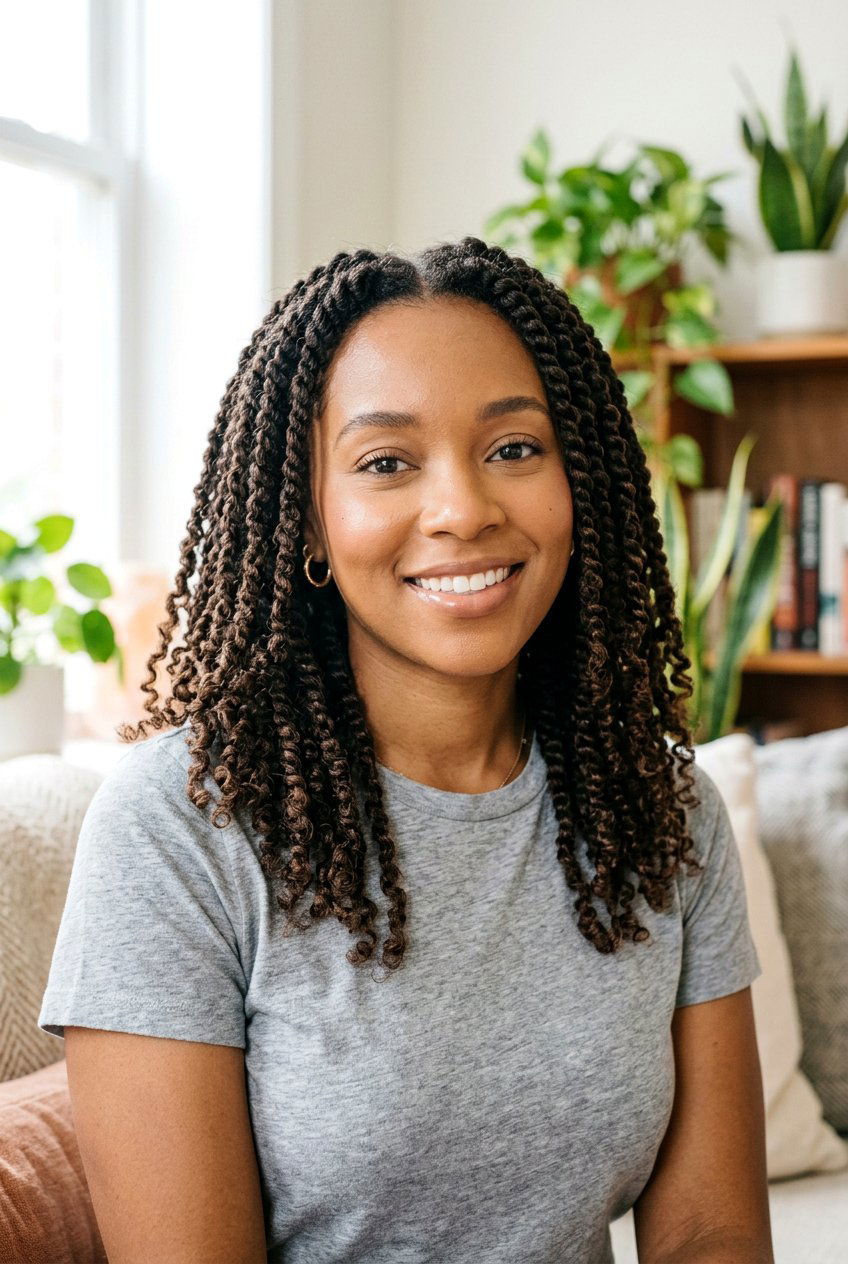 Curly Two Strand Twists - 20 everyday curls hairstyle - 20 everyday curls hairstyle