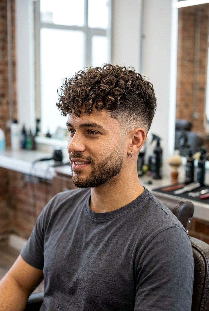 Curly Undercut - 20 undercut haircut for men - 20 undercut haircut for men