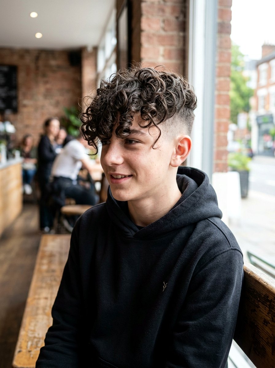 Curly Undercut - 20 school haircut for teenage boys with curls - 20 school haircut for teenage boys with curls