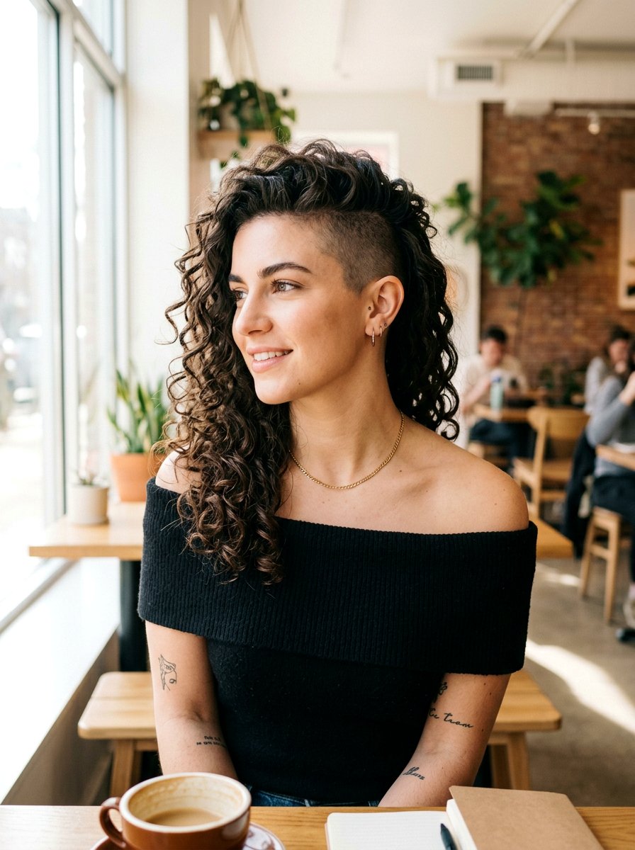 Curly Undercut Haircut - 20 haircut for transition from relaxed to natural hair - 20 haircut for transition from relaxed to natural hair