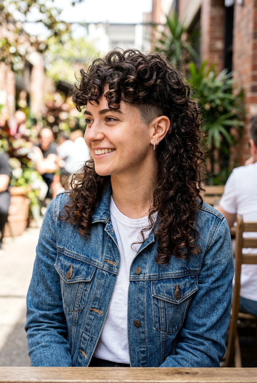 Curly Undercut Mullet for Women - 20 undercut curls hairstyle for women - 20 undercut curls hairstyle for women