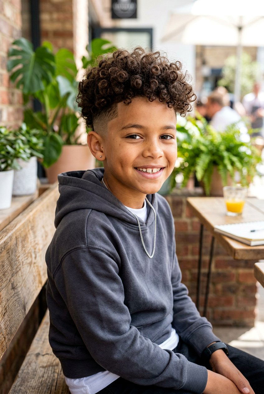 Curly Undercut for Mixed Boys - 20 mixed boys curly haircuts - 20 mixed boys curly haircuts