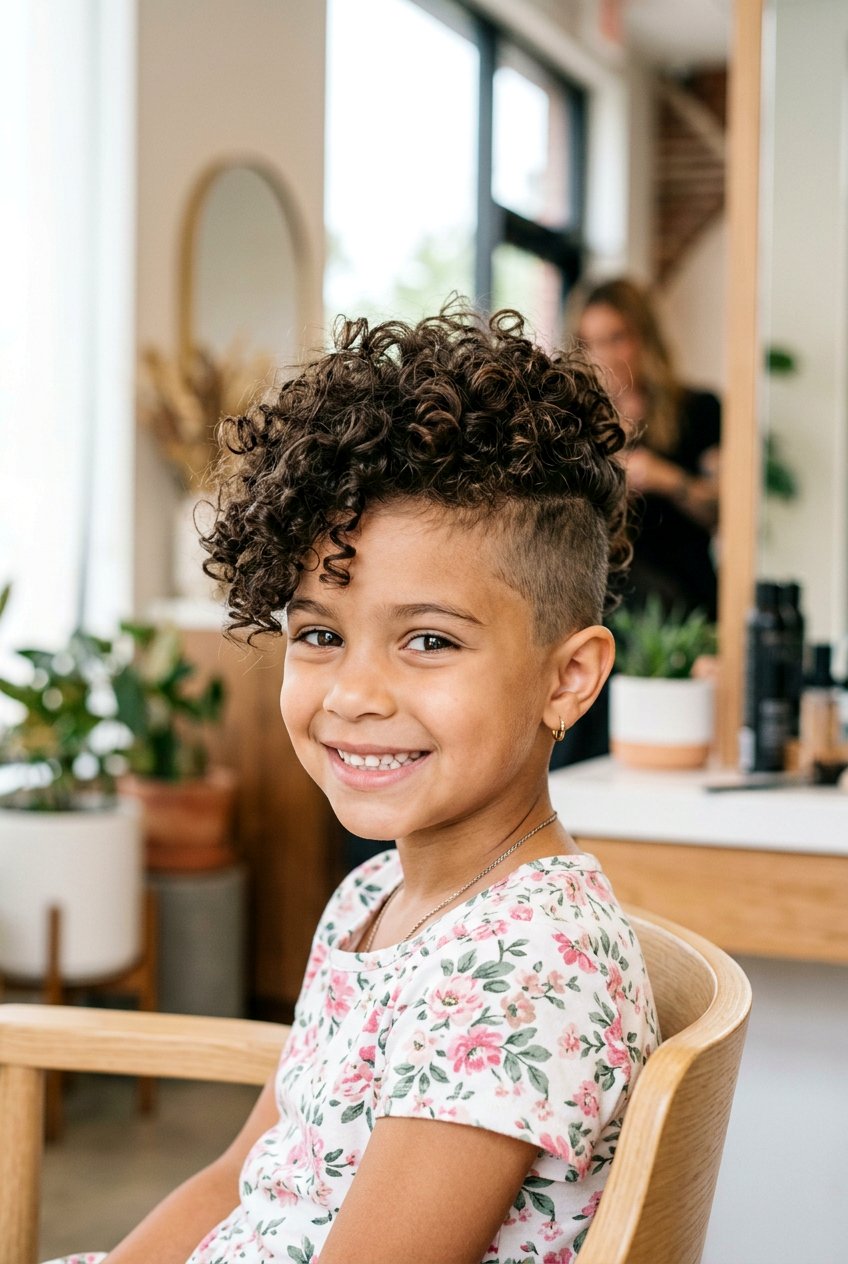 Curly Undercut - 20 curly haircut for little girls - 20 curly haircut for little girls