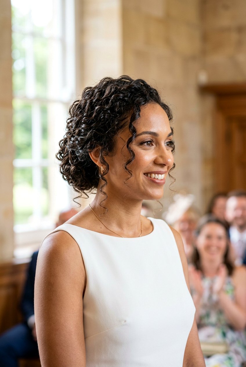 Curly Updo Civil Wedding Hairstyle - 20 civil wedding hairstyles - 20 civil wedding hairstyles