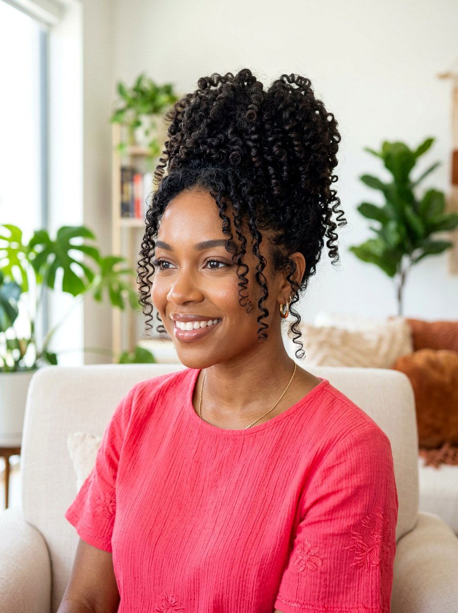 Curly Updo With Tendrils - 20 soft glam hairstyle for graduation - 20 soft glam hairstyle for graduation