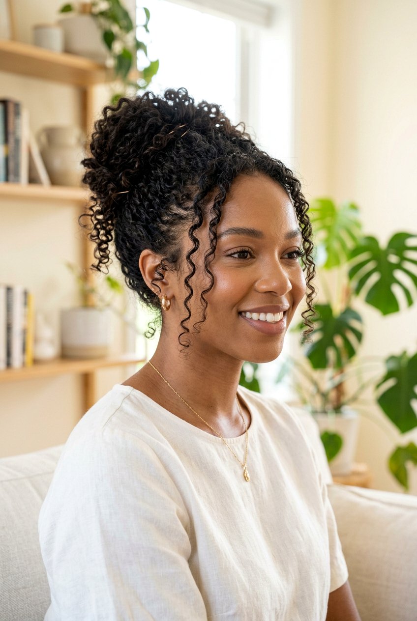 Curly Updo With Tendrils - 20 classy hairstyles for women - 20 classy hairstyles for women