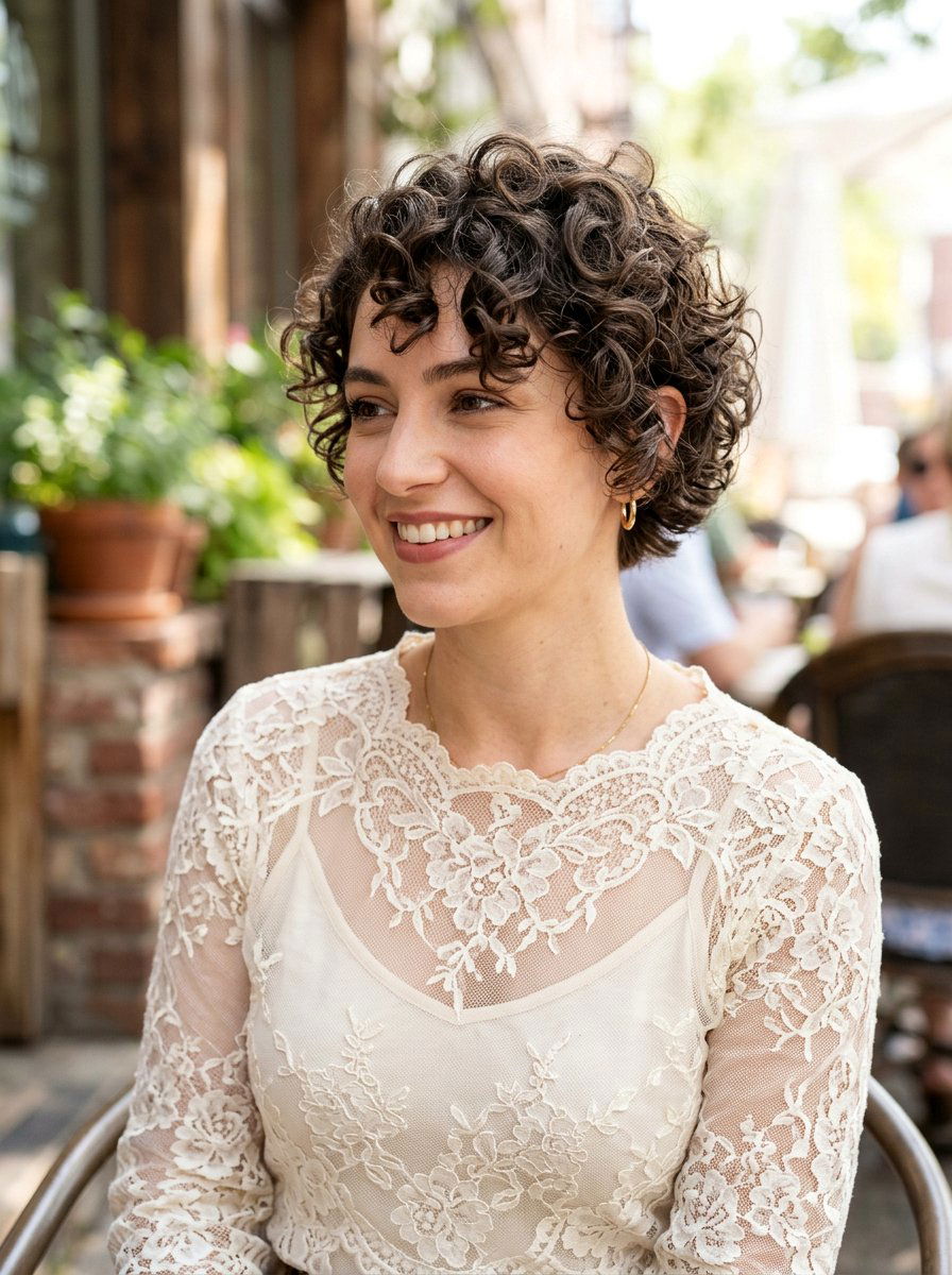 Curly Vintage Pixie Bob - 20 old hollywood bob hairstyle - 20 old hollywood bob hairstyle