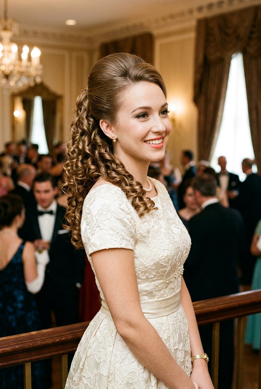 Curly Vintage Ponytail - 20 60s ponytail hairstyle - 20 60s ponytail hairstyle