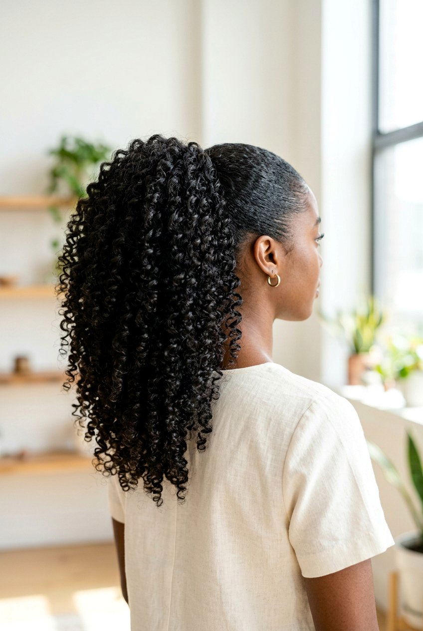 Curly Voluminous Ponytail - 20 voluminous ponytail hairstyle - 20 voluminous ponytail hairstyle