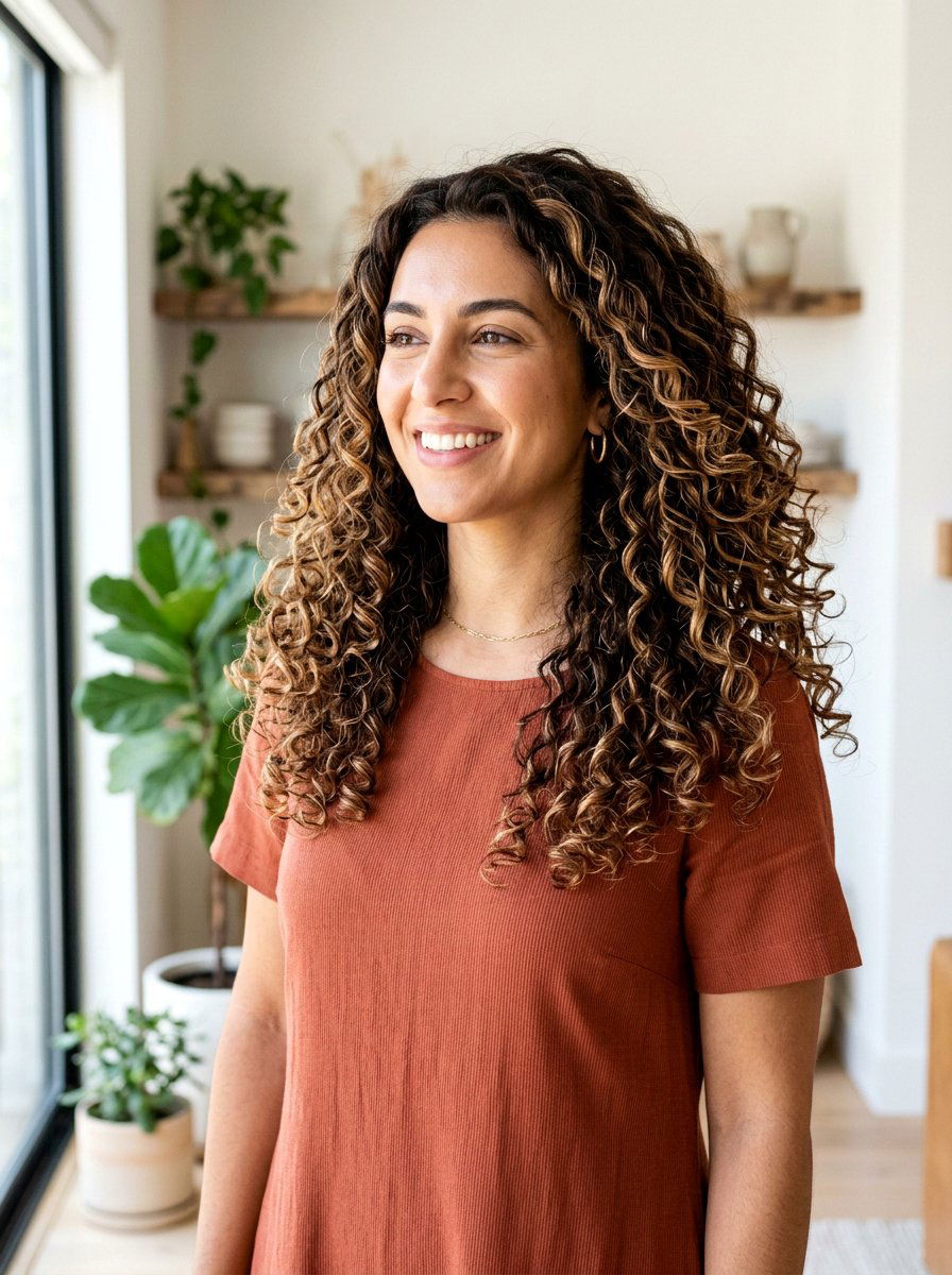 Curly Walnut Brunette Caramel Balayage - 20 walnut brunette with caramel balayage - 20 walnut brunette with caramel balayage