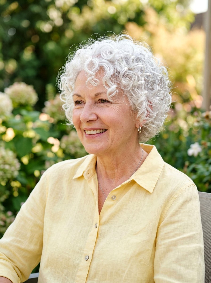 Curly White Pixie Cut - 20 white pixie haircut for older women - 20 white pixie haircut for older women