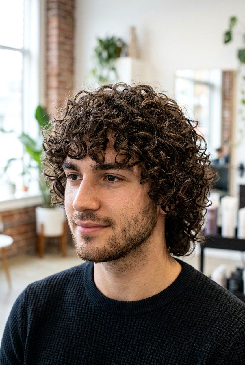 Curly Wolf Cut - 20 wolf cut men - 20 wolf cut men