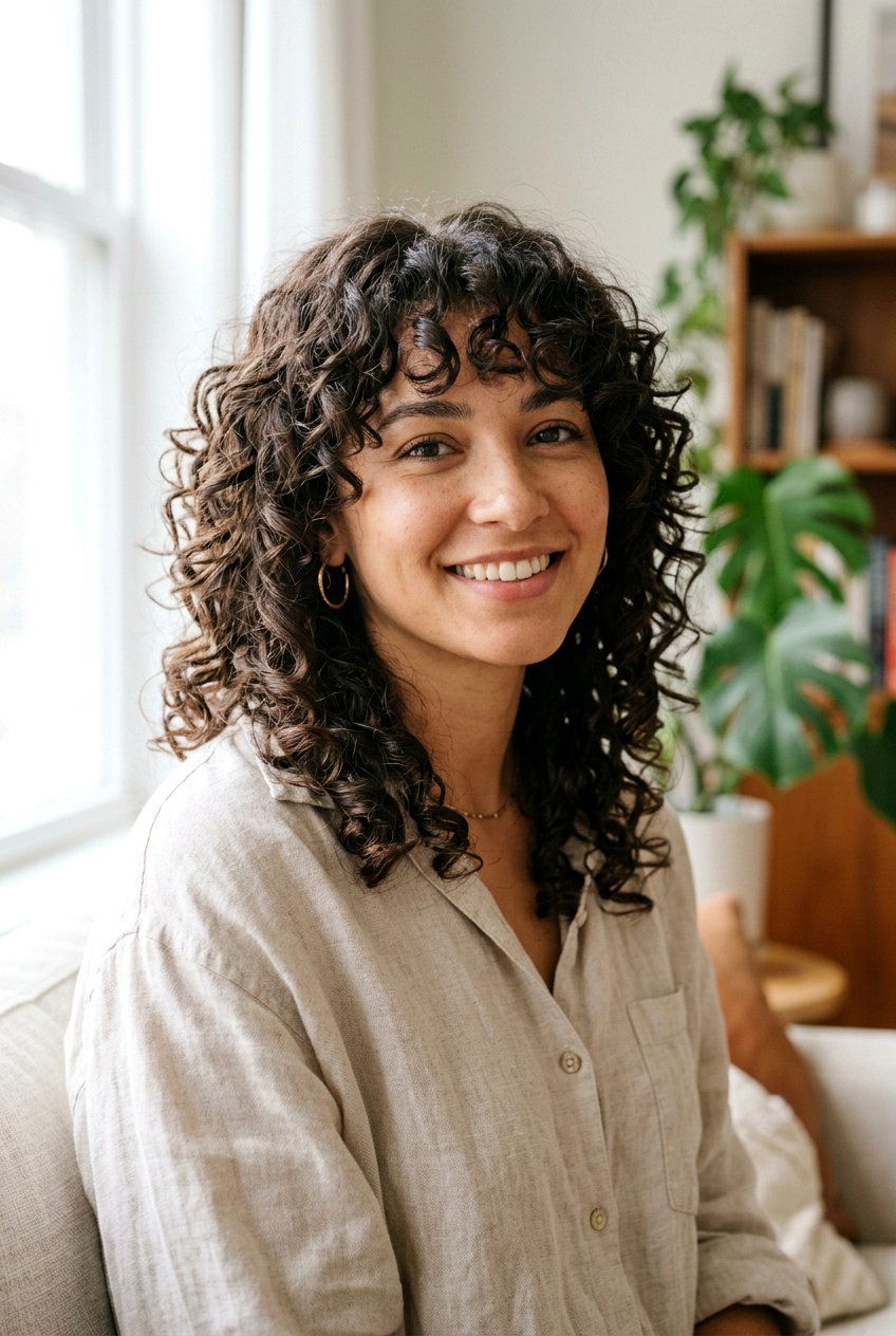 Curly Wolf Cut - 20 medium wolf cut for thick hair women - 20 medium wolf cut for thick hair women