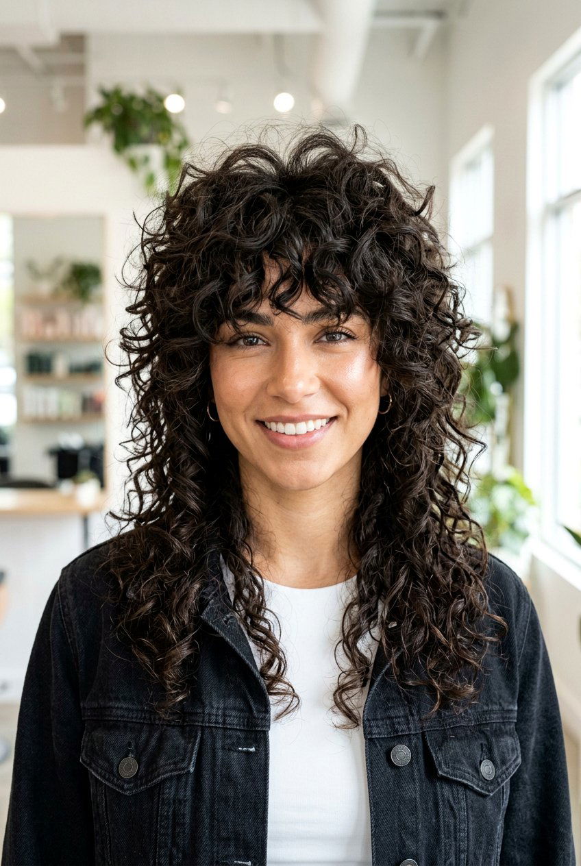 Curly Wolf Cut - 20 curly hairstyles for medium hair - 20 curly hairstyles for medium hair