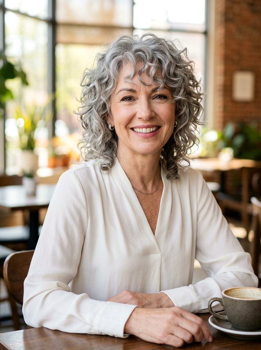 Curly Wolf Cut With Face Framing Layers - 20 curly wolf cut for mature women - 20 curly wolf cut for mature women