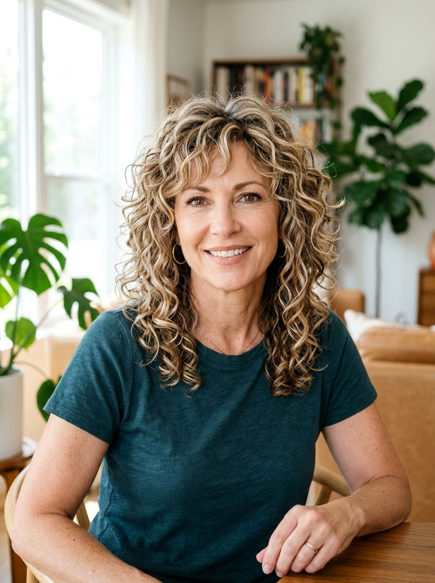 Curly Wolf Cut With Highlights - 20 curly wolf cut for mature women - 20 curly wolf cut for mature women