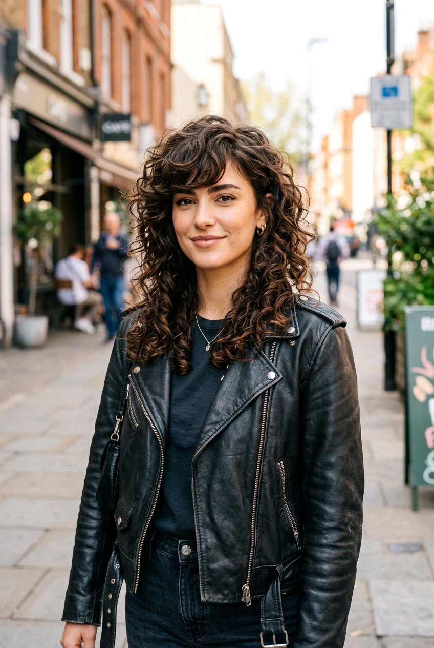 Curly Wolf Cut With Side Bangs - 20 curly haircut with side bangs - 20 curly haircut with side bangs