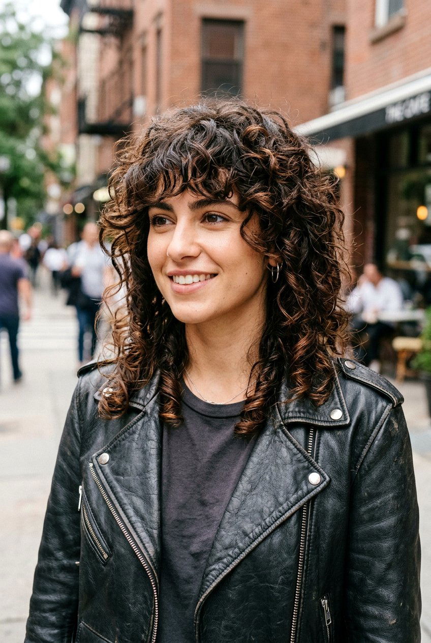 Curly Wolf Cut with Face Framing - 20 curly cut with face framing pieces - 20 curly cut with face framing pieces