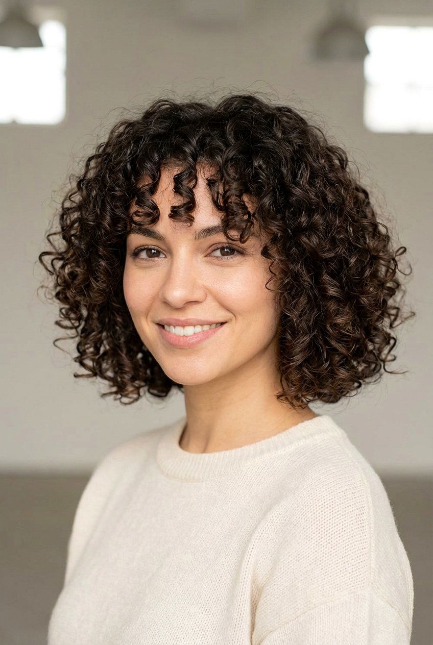 Curly chin length bob - 20 chin length bob haircut - 20 chin length bob haircut