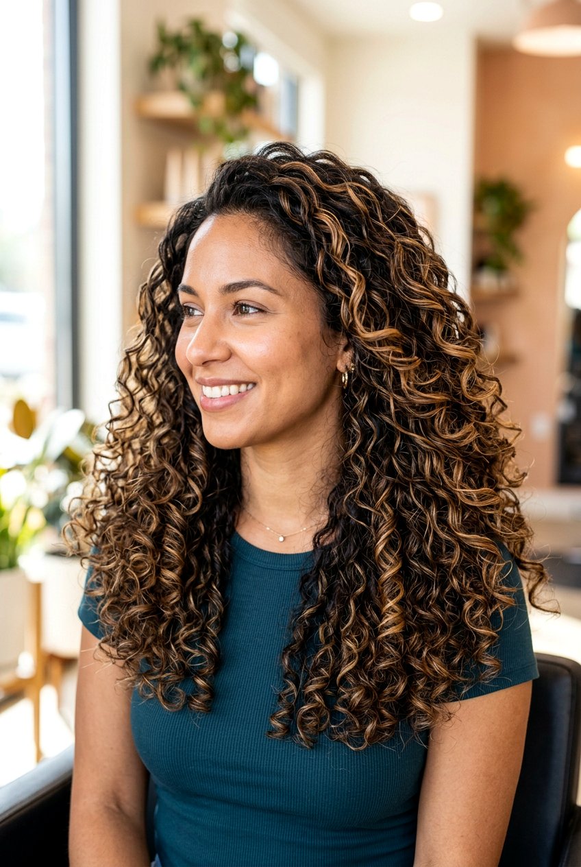 Curly dark brown hair with caramel balayage - 20 dark brown hair with caramel balayage - 20 dark brown hair with caramel balayage