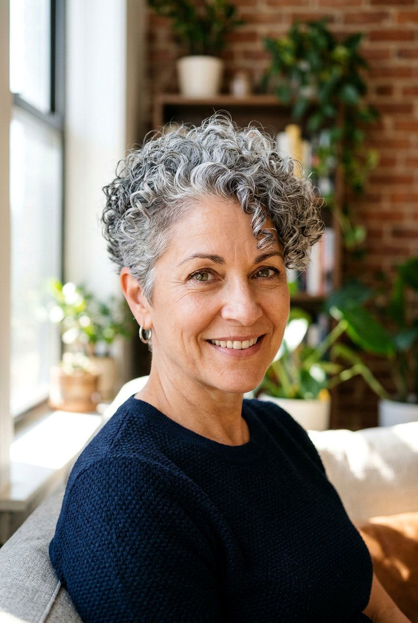 Curly gray pixie - 20 gray pixie haircut - 20 gray pixie haircut