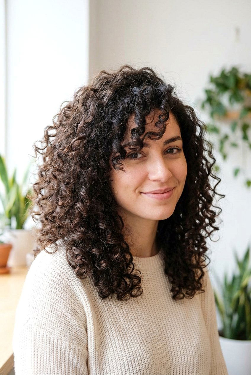 Curly hair side bangs - 20 side swept bangs hairstyles - 20 side swept bangs hairstyles