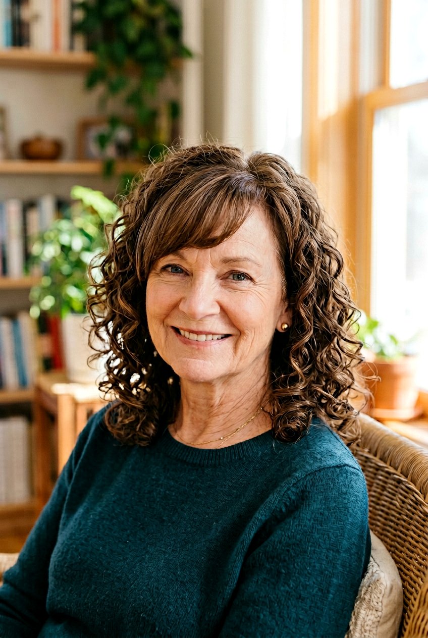 Curly hair with side bangs - 20 curly hairstyles for older women - 20 curly hairstyles for older women