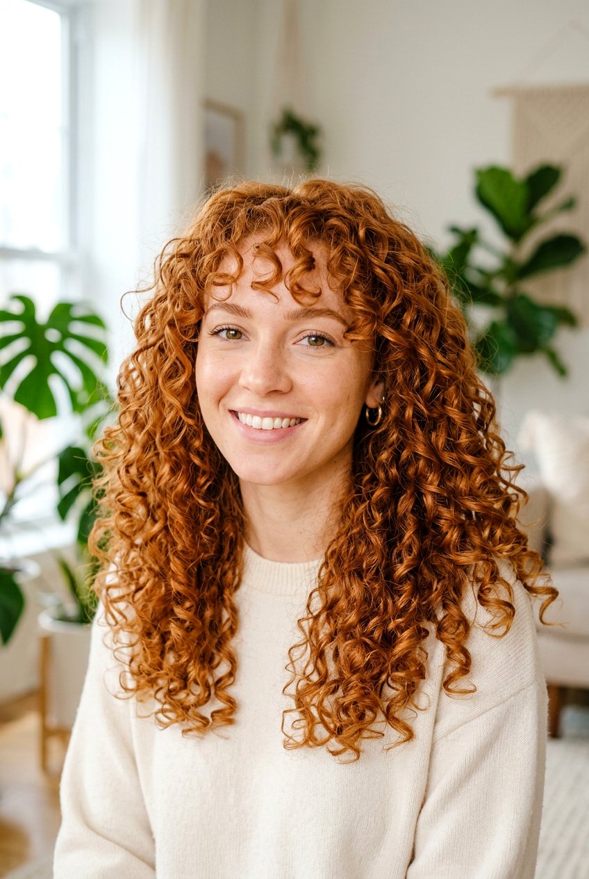 Curly hair with wispy bangs - 20 wispy bangs haircut - 20 wispy bangs haircut