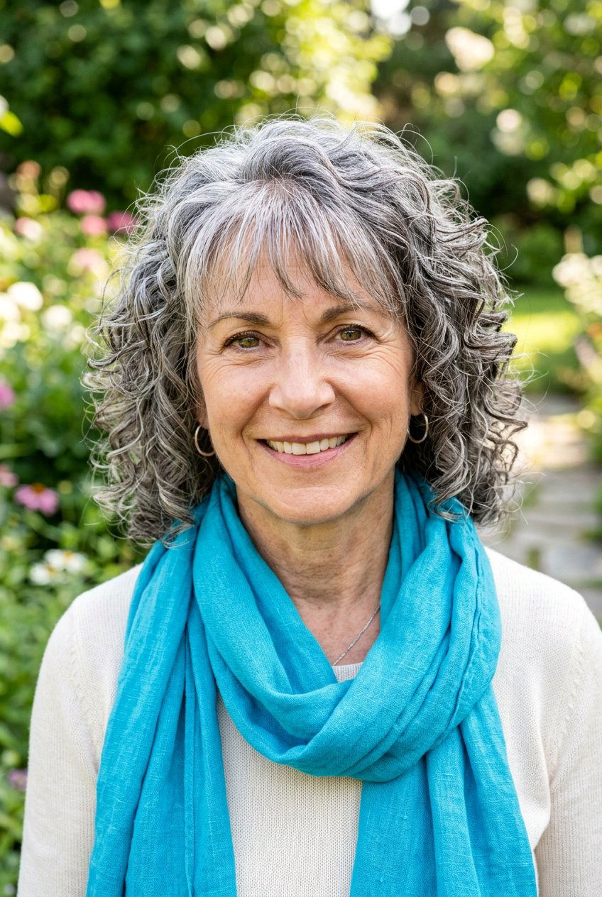 Curly hair with wispy bangs - 20 wispy bangs for mature women - 20 wispy bangs for mature women