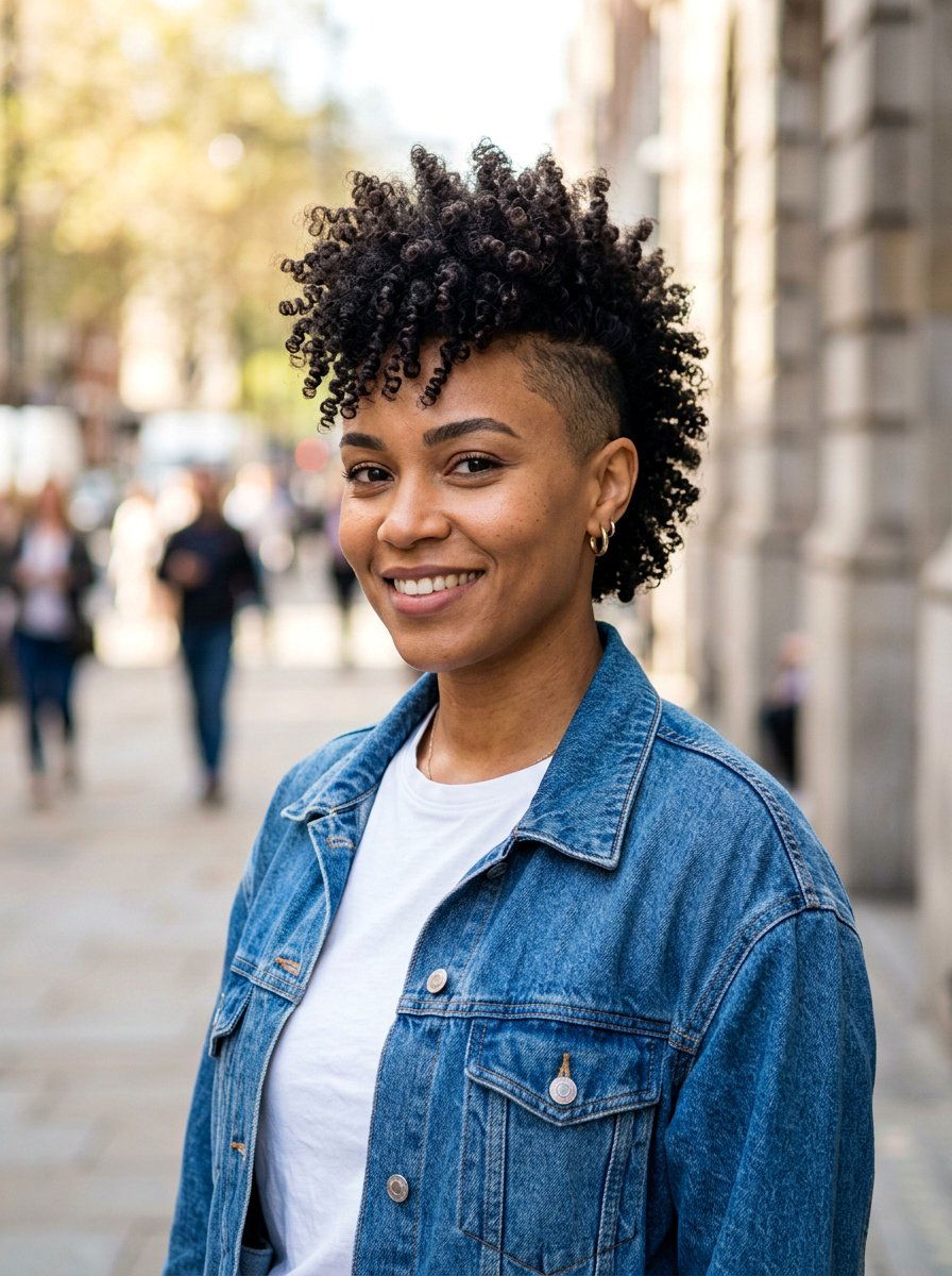 Curly mohawk undercut - 20 undercut natural hairstyle women - 20 undercut natural hairstyle women