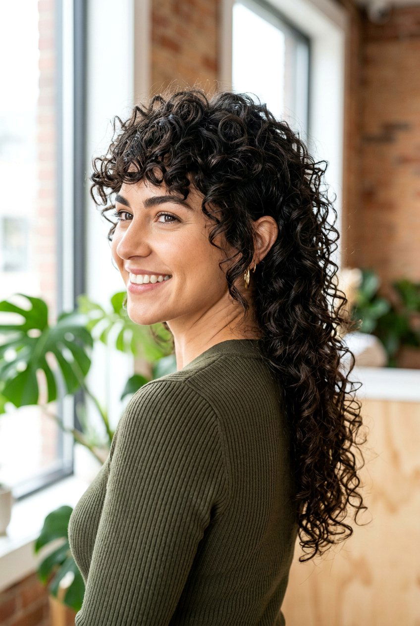 Curly mullet - 20 modern mullet haircut - 20 modern mullet haircut