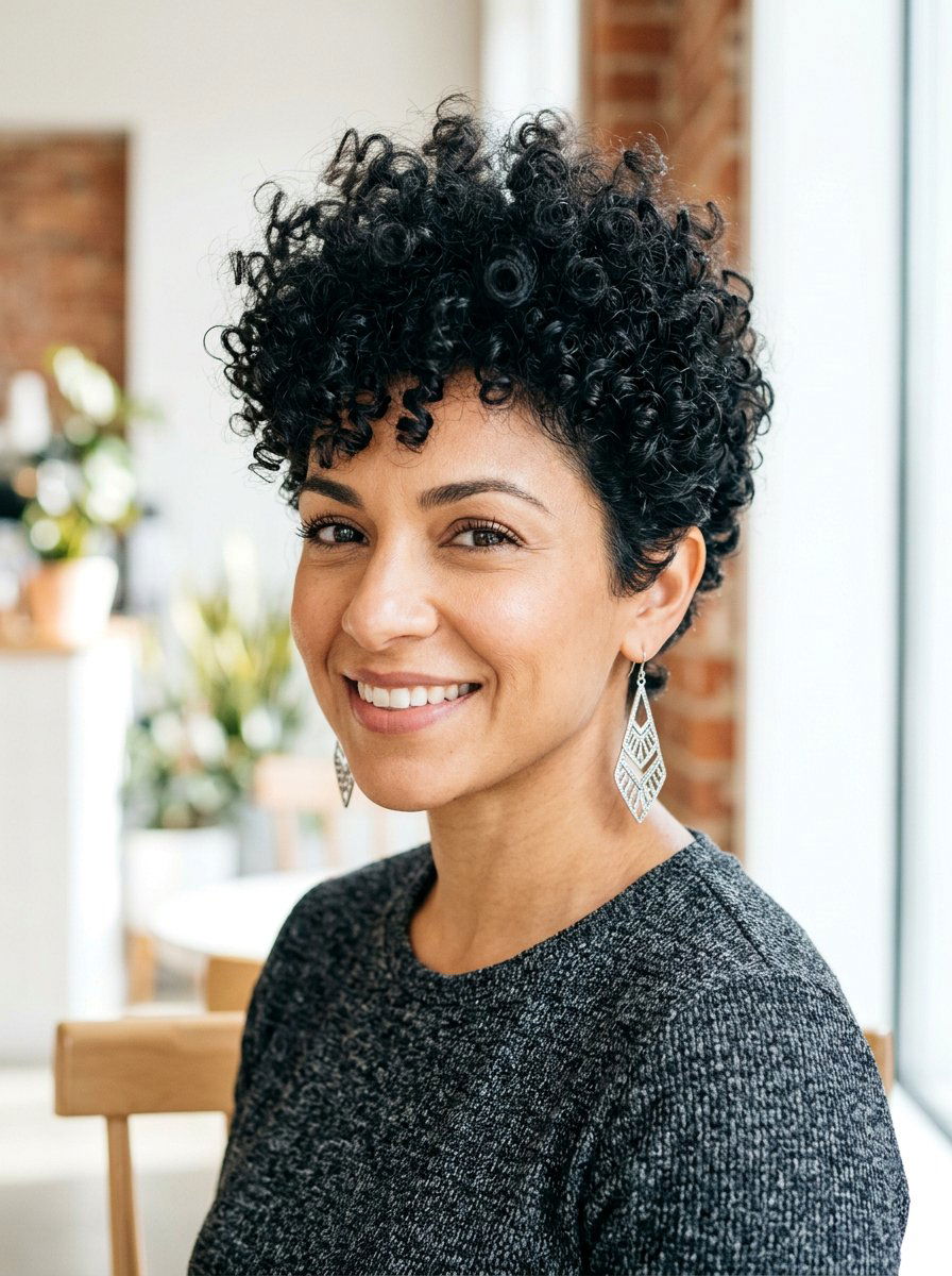 Curly pixie - 20 short natural haircut for fine hair - 20 short natural haircut for fine hair