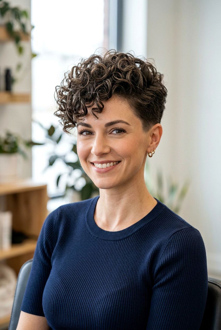 Curly pixie cut - 20 hairstyles for curly hair - 20 hairstyles for curly hair