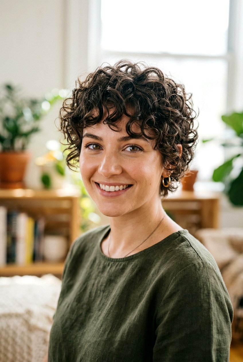 Curly pixie cut with bangs - 20 curly pixie haircut - 20 curly pixie haircut
