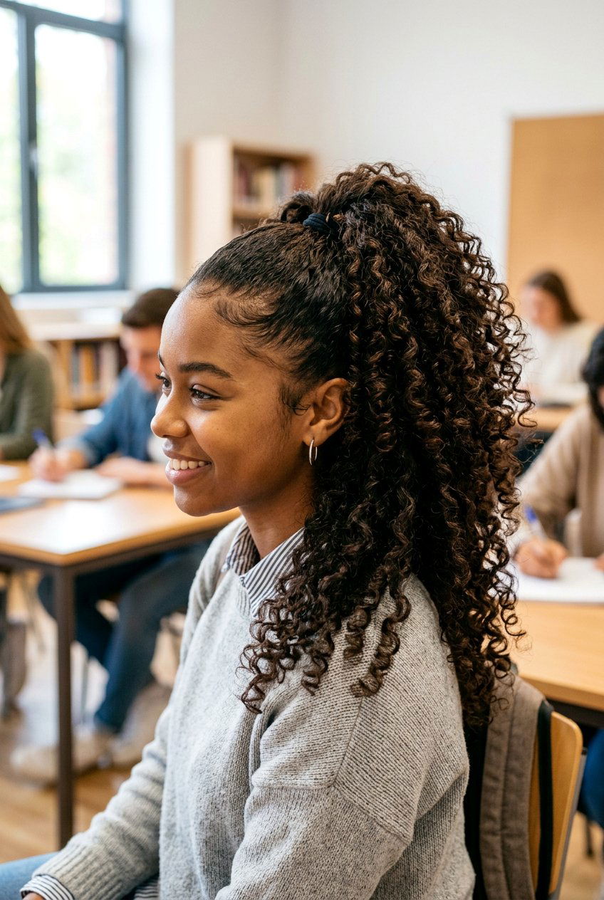 20 Cute Ponytail Hairstyles for School to Rock This Year
