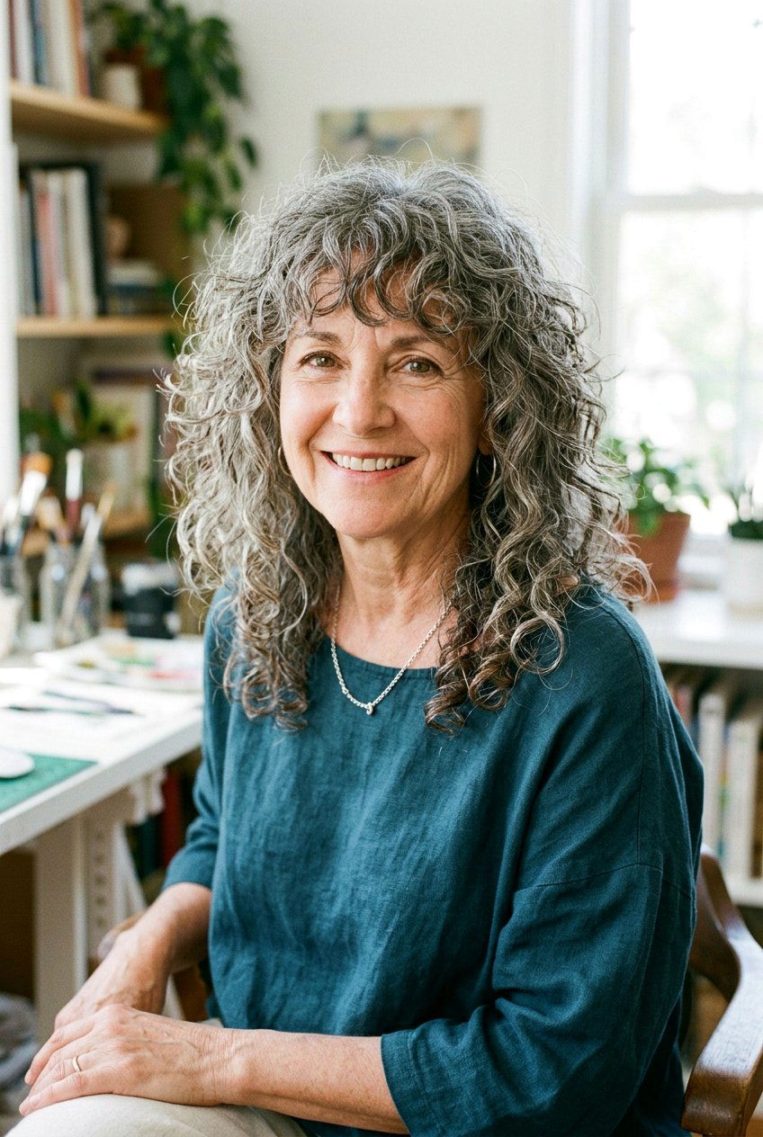 Curly shag with bangs - 20 curly hairstyles for older women - 20 curly hairstyles for older women