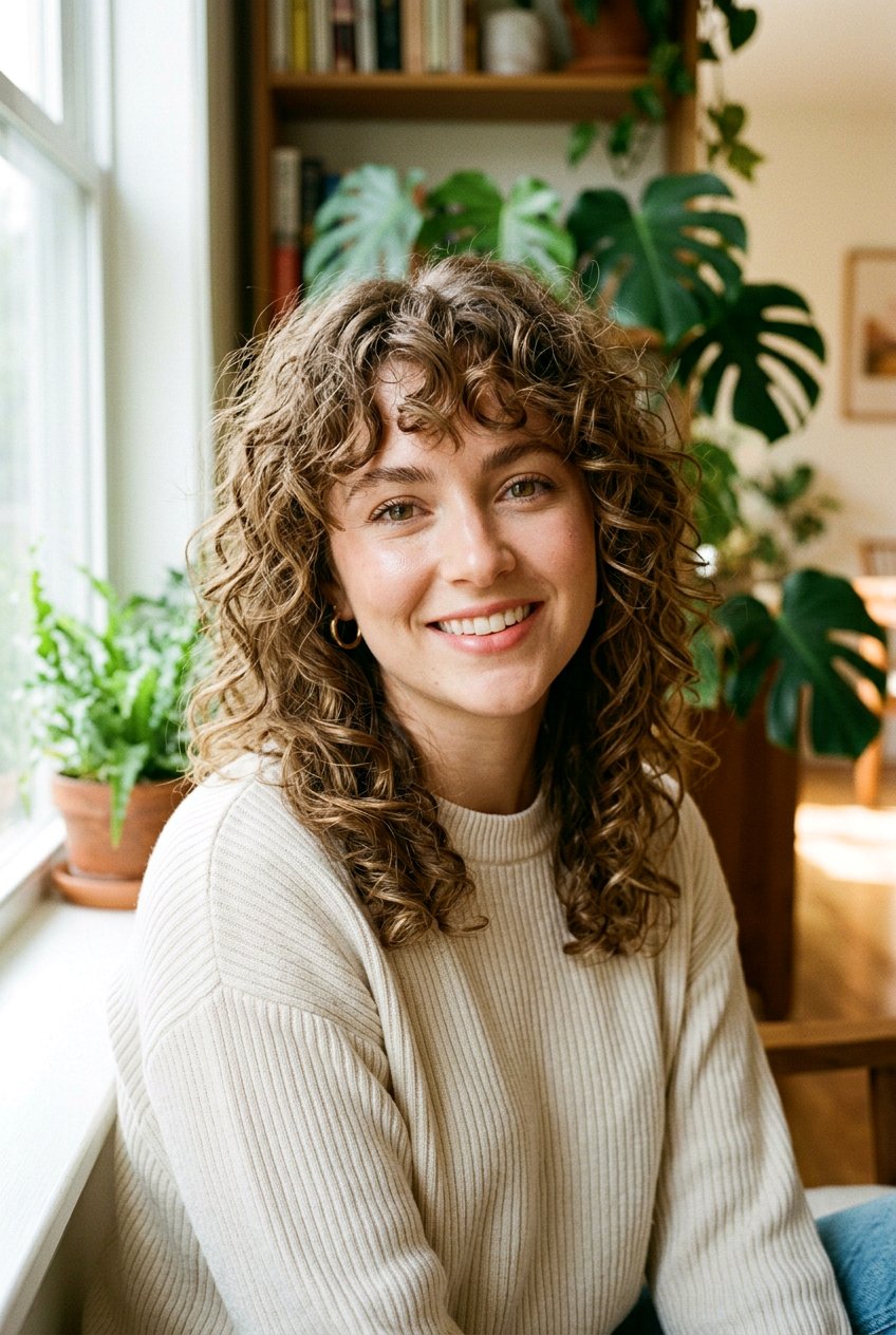 Curly shag with bangs - 20 hairstyles for curly hair - 20 hairstyles for curly hair