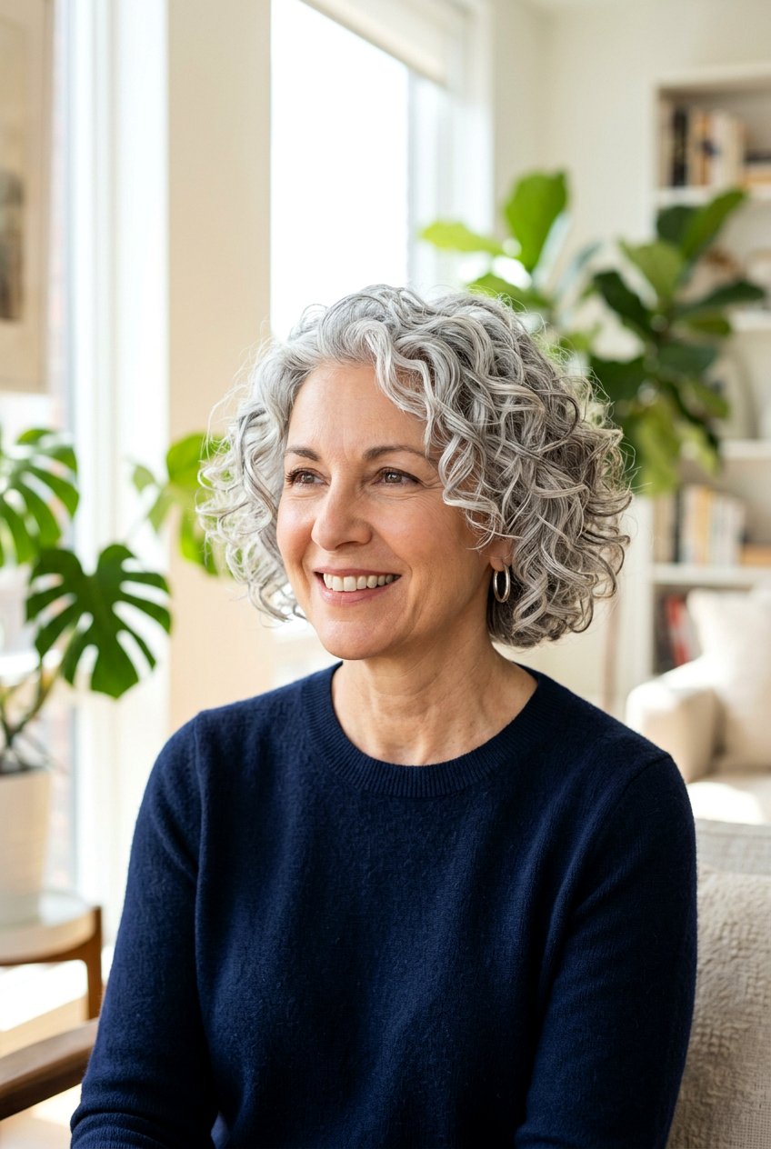 Curly short gray hair - 20 short gray hairstyles - 20 short gray hairstyles