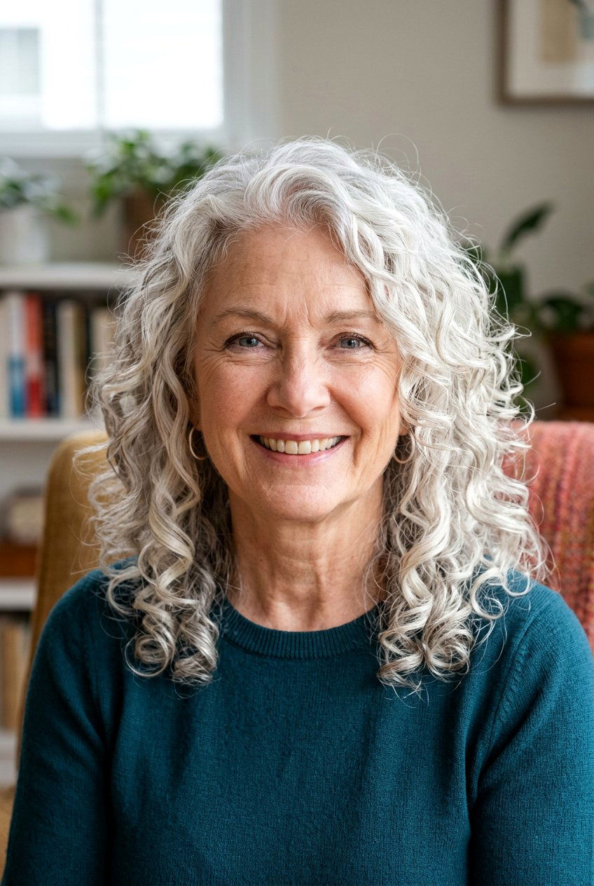 Curly shoulder length hair - 20 medium hairstyles for women over 60 - 20 medium hairstyles for women over 60