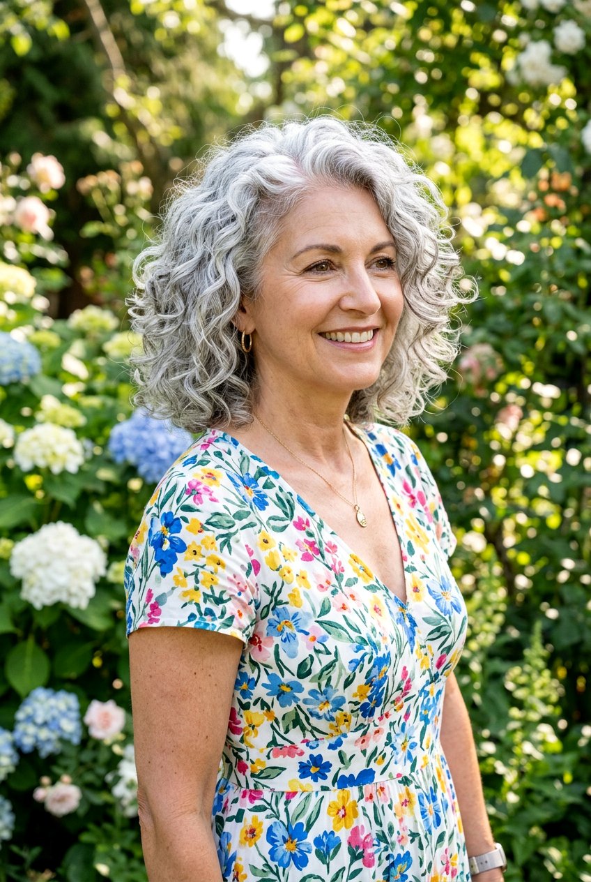 Curly silver hair with volume - 20 elegant silver hairstyles for women - 20 elegant silver hairstyles for women