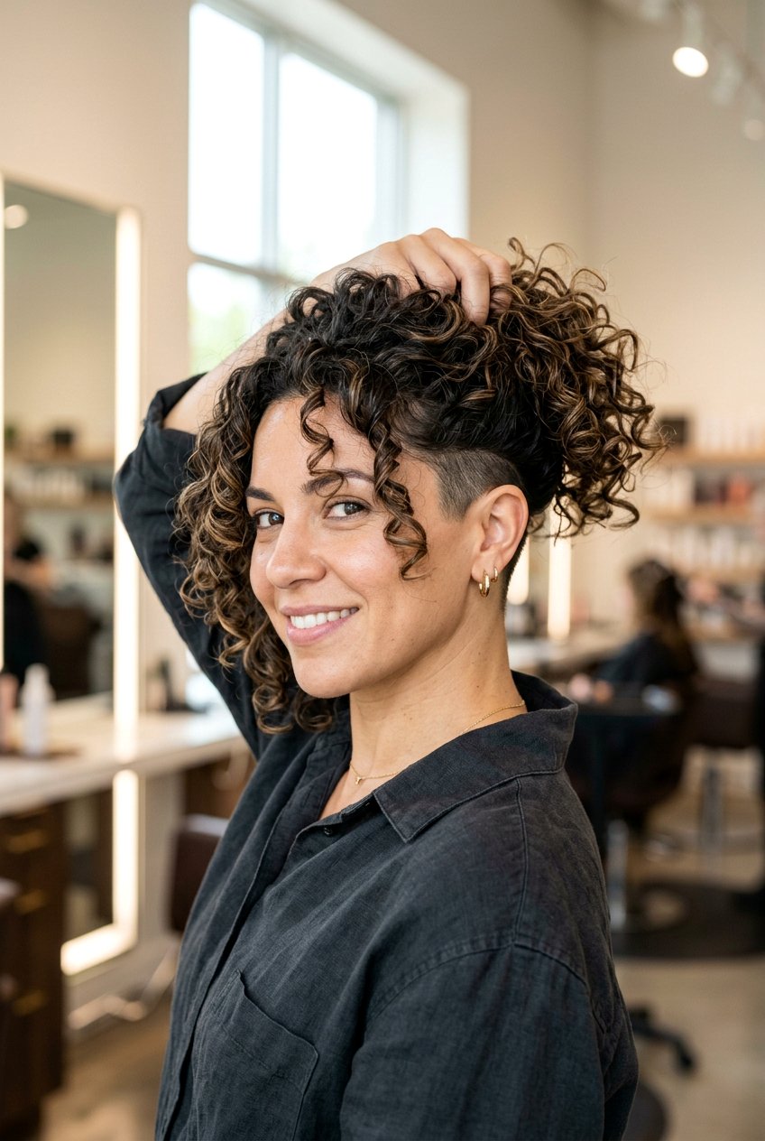 Curly undercut bob - 20 edgy short haircuts for women - 20 edgy short haircuts for women