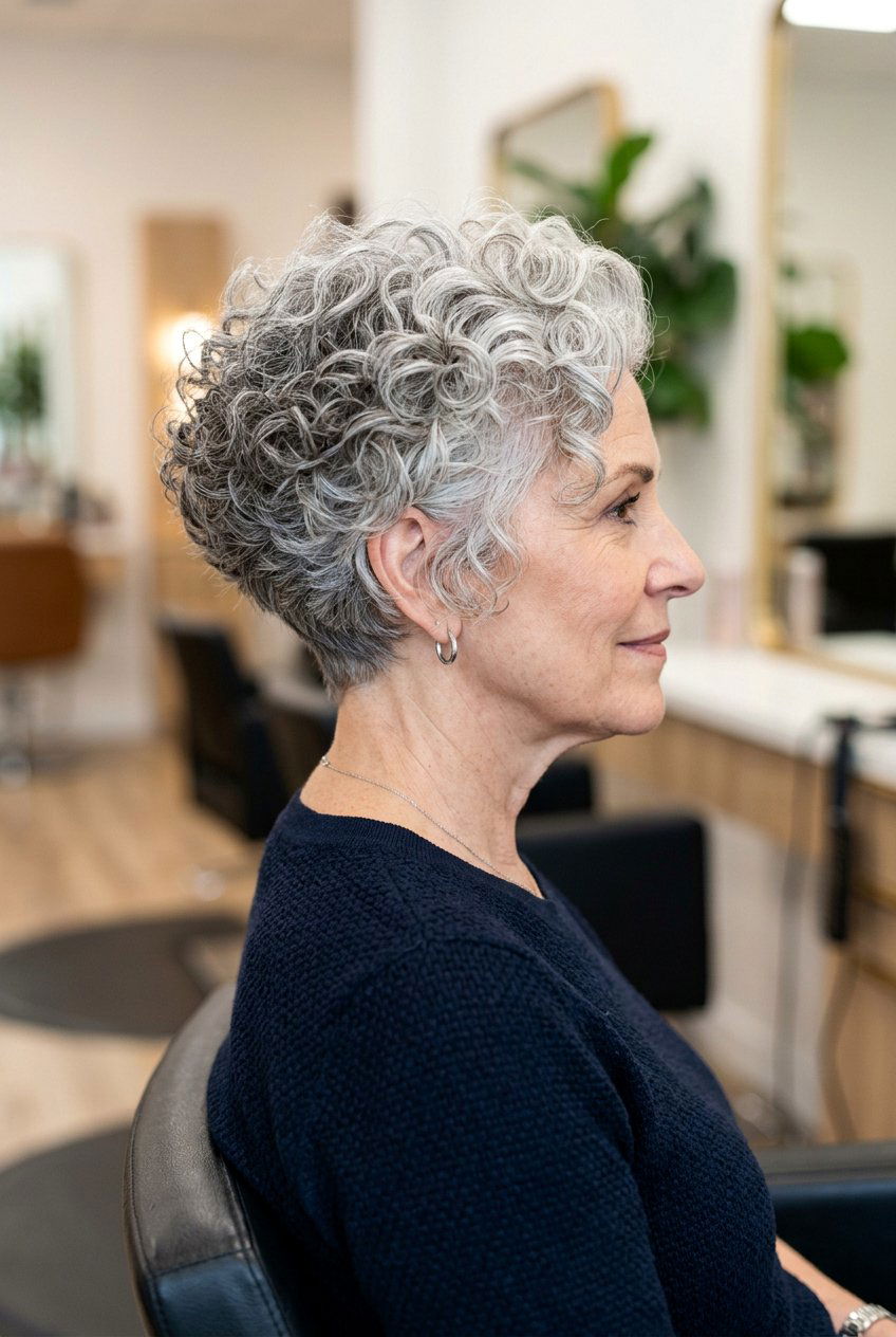 Curly wedge haircut - 20 curly hairstyles for older women - 20 curly hairstyles for older women